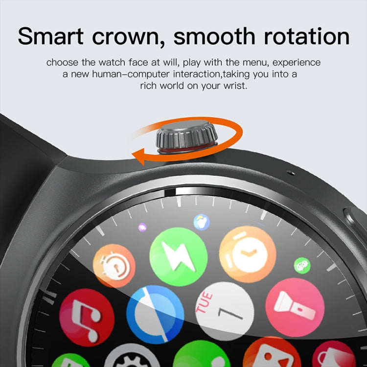 LEMFO DM80 1.43 inch AMOLED Round Screen Smart Watch Android 8.1, Specification:2GB+16GB(Black) - Android Watch by LEMFO | Online Shopping UK | buy2fix