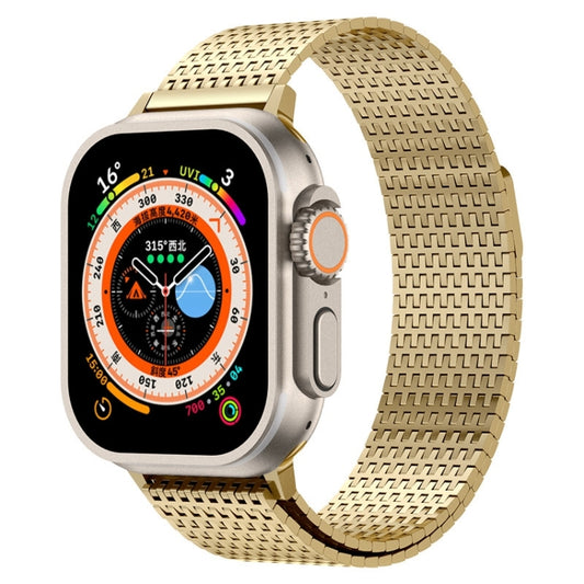 For Apple Watch Series 3 42mm Milanese Loop Magnetic Clasp Stainless Steel Watch Band(Gold) - Watch Bands by buy2fix | Online Shopping UK | buy2fix