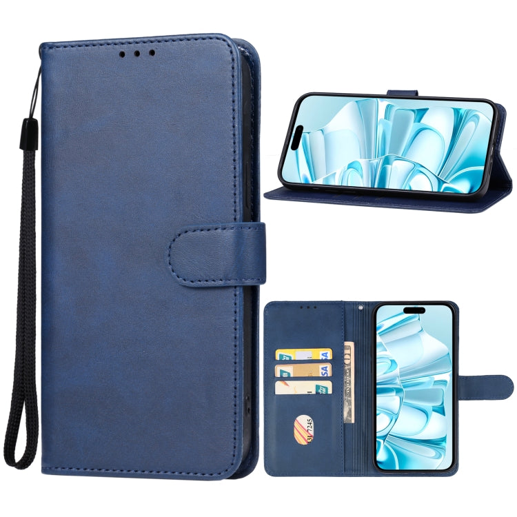 For iPhone 16 Plus Leather Phone Case(Blue) - iPhone 16 Plus Cases by buy2fix | Online Shopping UK | buy2fix