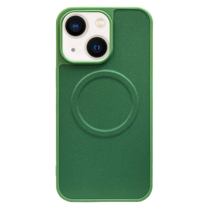 For iPhone 14 2 in 1 MagSafe Magnetic Silicone Leather Phone Case(Green) - iPhone 14 Cases by buy2fix | Online Shopping UK | buy2fix