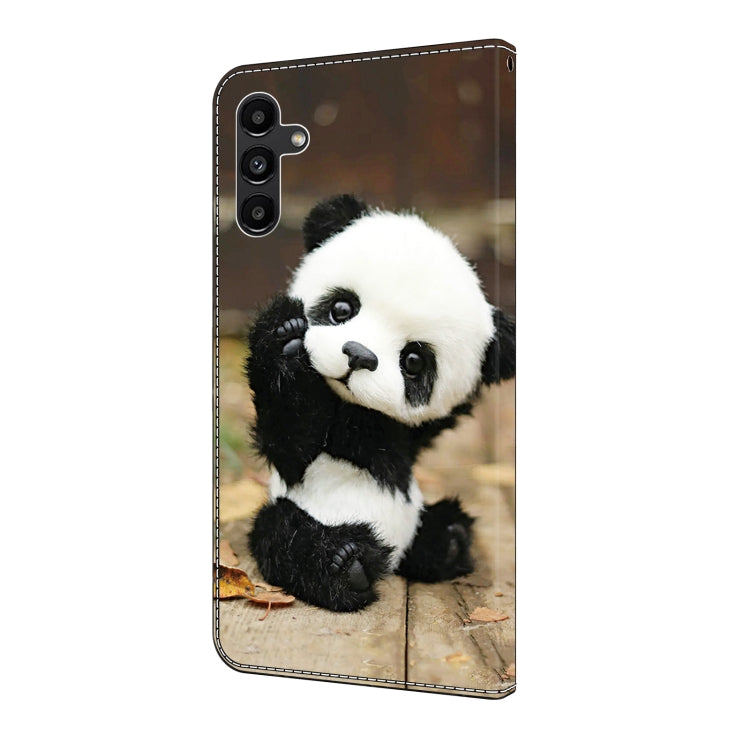 For Samsung Galaxy S22+ 5G Crystal Painted Leather Phone case(Panda) - Galaxy S22+ 5G Cases by buy2fix | Online Shopping UK | buy2fix