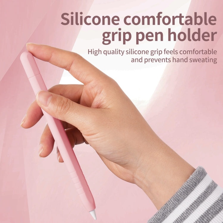 For Apple Pencil (USB-C) Solid Color Silicone Protective Case(Pink) - Pencil Accessories by buy2fix | Online Shopping UK | buy2fix