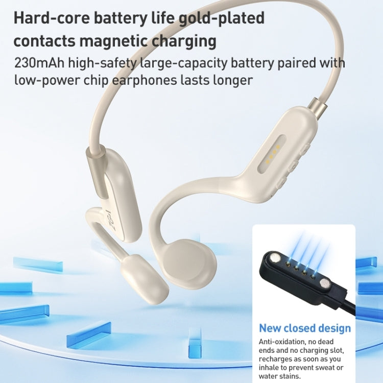 ZGA SP06 Waterproof Bone Conduction Bluetooth Sports Earphone(White) - Neck-mounted Earphone by ZGA | Online Shopping UK | buy2fix