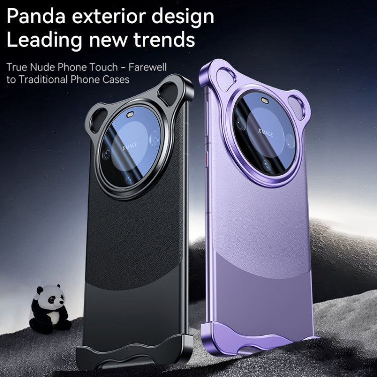 For Huawei Mate 60 Pro Frameless Metal Corner Pad Phone Case with Lens Film(Black) - Huawei Cases by buy2fix | Online Shopping UK | buy2fix