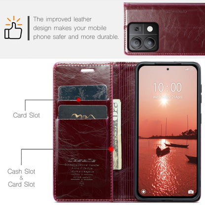 For Xiaomi Redmi Note 13 Pro 5G CaseMe 003 Crazy Horse Texture Flip Leather Phone Case(Mulberry Red) - Xiaomi Cases by CaseMe | Online Shopping UK | buy2fix