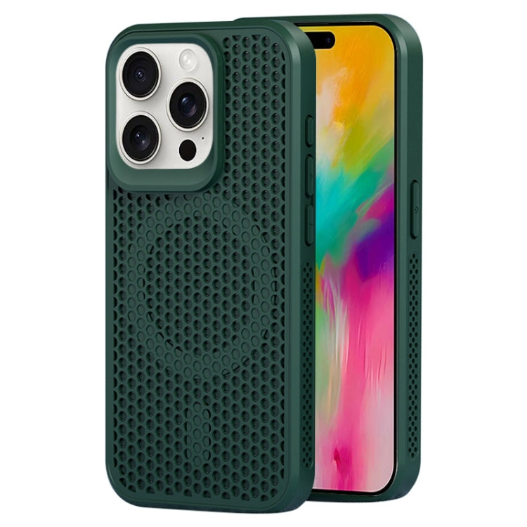 For iPhone 16 Pro MagSafe Magnetic Heat Dissipation Phone Case(Dark Green) - iPhone 16 Pro Cases by buy2fix | Online Shopping UK | buy2fix