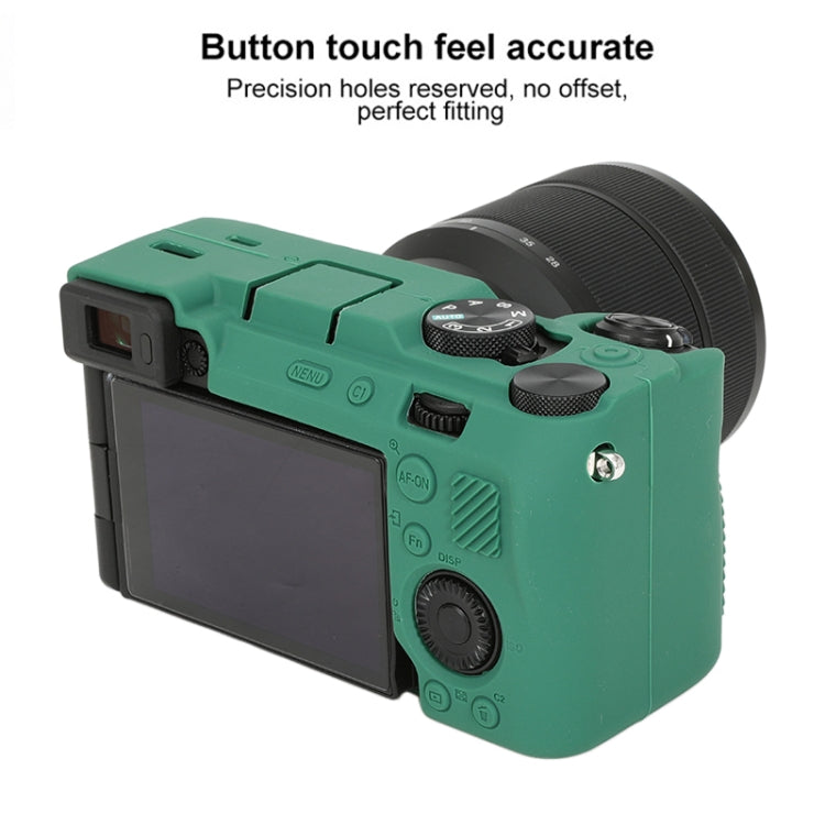 For Sony ILCE-7CM2 / A7C II / A7CR Glossy Soft Silicone Protective Case(Green) - Protective Case by buy2fix | Online Shopping UK | buy2fix