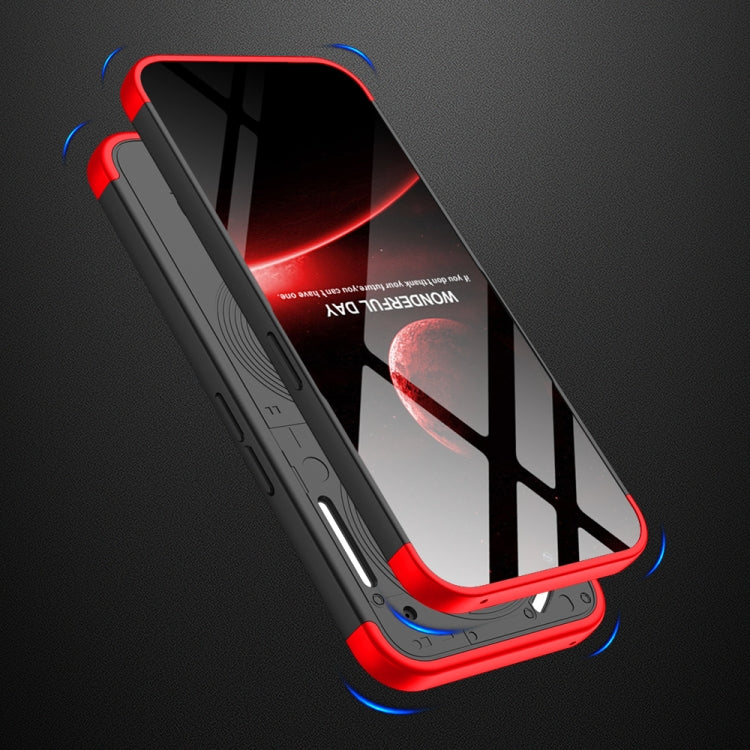 For Nothing Phone 2a GKK Three Stage Splicing Full Coverage PC Phone Case(Black Red) - More Brand by GKK | Online Shopping UK | buy2fix