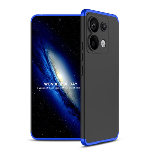 For Xiaomi Redmi Note 13 Pro 5G GKK Three Stage Splicing Full Coverage PC Phone Case(Black Blue) - Xiaomi Cases by GKK | Online Shopping UK | buy2fix