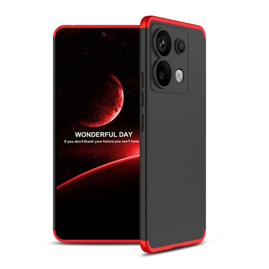 For Xiaomi Redmi Note 13 Pro 5G GKK Three Stage Splicing Full Coverage PC Phone Case(Black Red) - Xiaomi Cases by GKK | Online Shopping UK | buy2fix