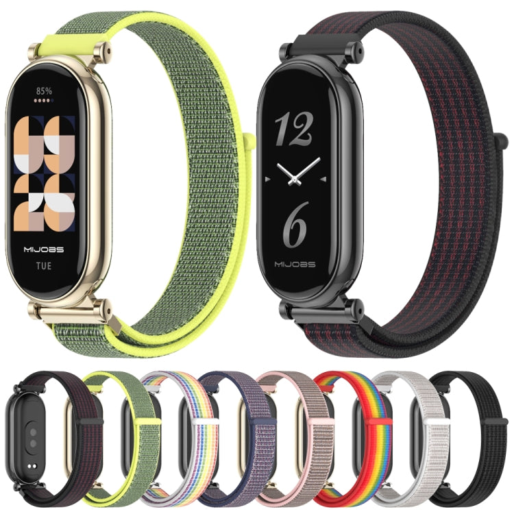 For Xiaomi Mi Band 8 / 9 / 9 NFC Mijobs GT4 Breathable Nylon Loop Watch Band(Bright Yellow Light Gold) - Watch Bands by MIJOBS | Online Shopping UK | buy2fix