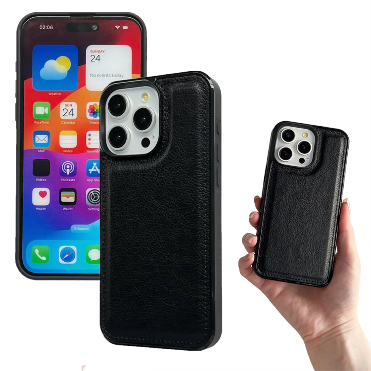 For iPhone 16 Pro Multifunctional Seven Cards Wallet Leather Phone Case(Black) - iPhone 16 Pro Cases by buy2fix | Online Shopping UK | buy2fix