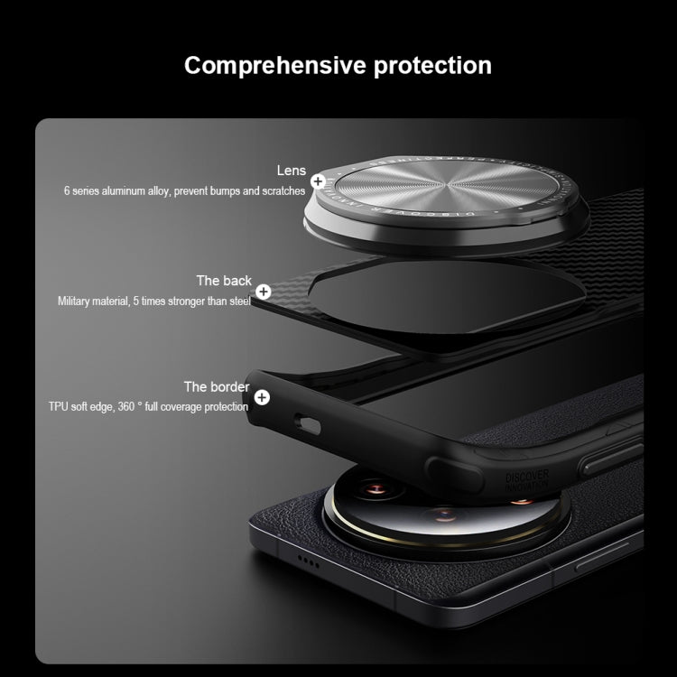 For Xiaomi 14 Ultra NILLKIN Aramid Fiber Phone Case(Black) - 14 Ultra Cases by NILLKIN | Online Shopping UK | buy2fix