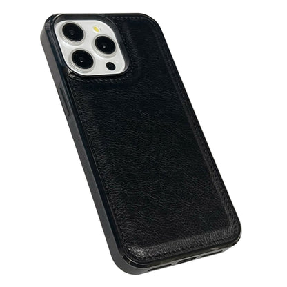 For iPhone 16 Pro Max Cowhide Texture Back Cover Phone Case(Black) - iPhone 16 Pro Max Cases by buy2fix | Online Shopping UK | buy2fix