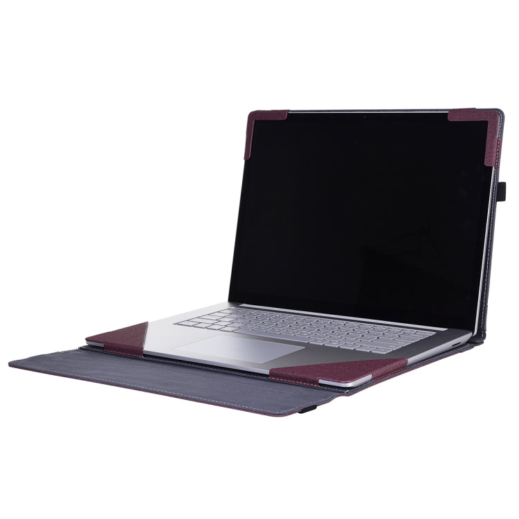 For Lenovo ThinkPad X1 Carbon Gen 9 Cloth Texture Laptop Leather Protective Case(Wine Red) - Other by buy2fix | Online Shopping UK | buy2fix