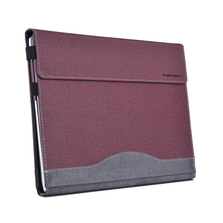 For Lenovo ThinkPad X1 Yoga Gen 8 14 inch Cloth Texture Laptop Leather Protective Case(Wine Red) - Other by buy2fix | Online Shopping UK | buy2fix