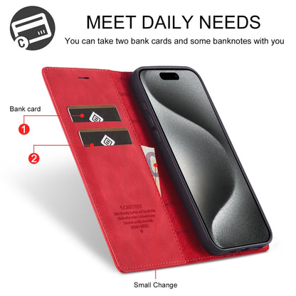 For iPhone 16 Pro Max LC.IMEEKE Strong Magnetism Microfiber Leather Phone Case(Red) - iPhone 16 Pro Max Cases by LC.IMEEKE | Online Shopping UK | buy2fix