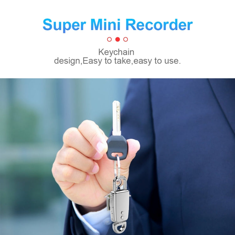 JNN S20 Zinc Alloy Keychain Voice Recorder, Memory:16GB(Silver) - Other Style by JNN | Online Shopping UK | buy2fix