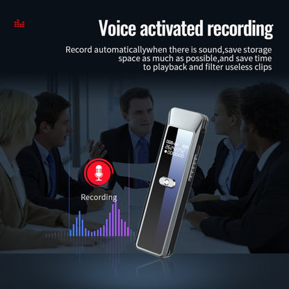 JNN Q7 Mini Portable Voice Recorder with OLED Screen, Memory:4GB(Metal Gray) - Recording Pen by JNN | Online Shopping UK | buy2fix