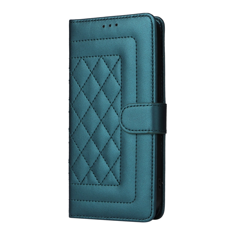 For iPhone 16 Pro Diamond Lattice Leather Flip Phone Case(Green) - iPhone 16 Pro Cases by buy2fix | Online Shopping UK | buy2fix