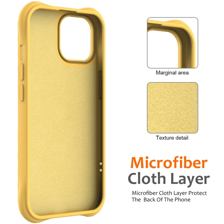 For iPhone 13 Wave Texture MagSafe Magnetic Liquid Silicone Phone Case(Yellow) - iPhone 13 Cases by buy2fix | Online Shopping UK | buy2fix