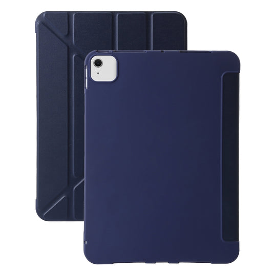 For iPad Air 13 2024 TPU Deformation Flip Leather Tablet Case with Holder(Dark Blue) - iPad Air 13 2024 Cases by buy2fix | Online Shopping UK | buy2fix