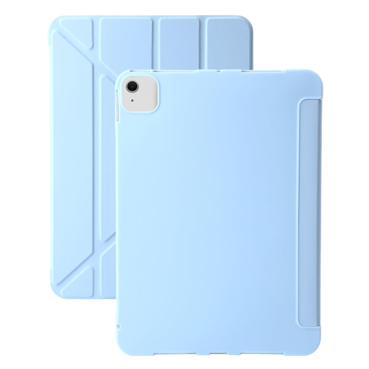 For iPad Air 13 2024 TPU Deformation Flip Leather Tablet Case with Holder(Sky Blue) - iPad Air 13 2024 Cases by buy2fix | Online Shopping UK | buy2fix