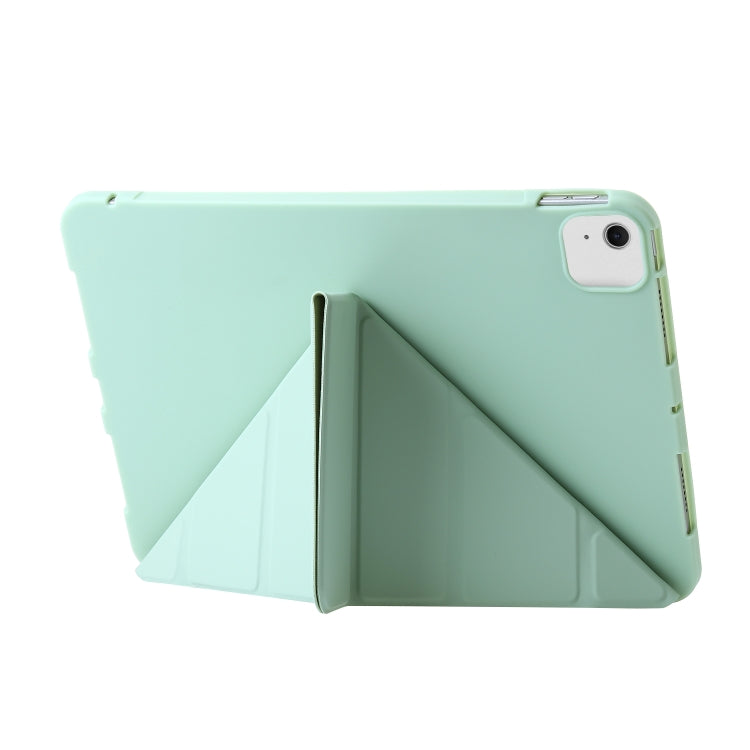 For iPad Air 13 2024 TPU Deformation Flip Leather Tablet Case with Holder(Mint Green) - iPad Air 13 2024 Cases by buy2fix | Online Shopping UK | buy2fix