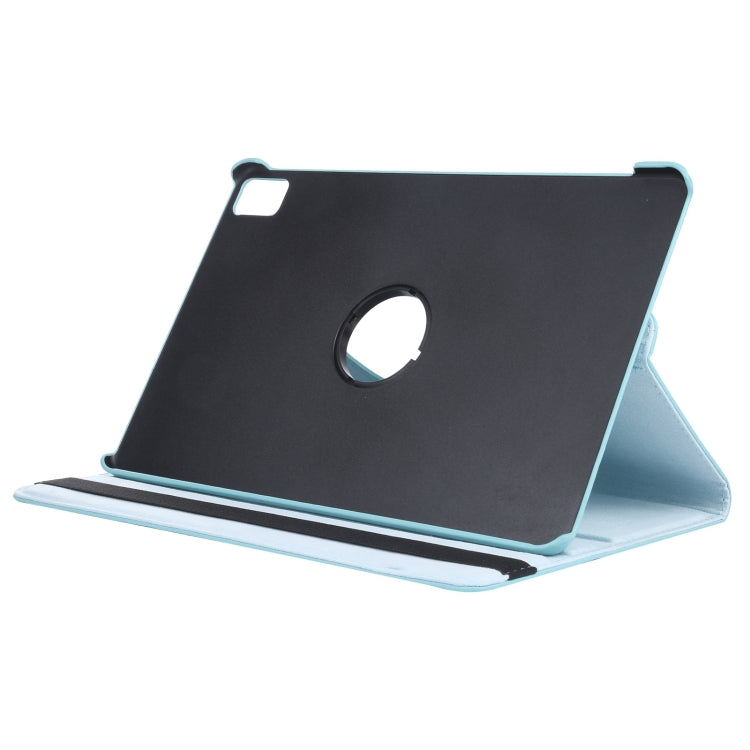 For iPad Air 13 2024 360 Degree Rotation Litchi Texture Leather Tablet Case with Holder(Sky Blue) - iPad Air 13 2024 Cases by buy2fix | Online Shopping UK | buy2fix