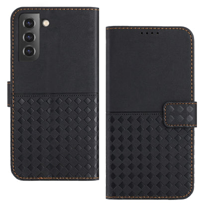For Samsung Galaxy S22+ 5G Woven Embossed RFID Blocking Leather Phone Case(Black) - Galaxy S22+ 5G Cases by buy2fix | Online Shopping UK | buy2fix