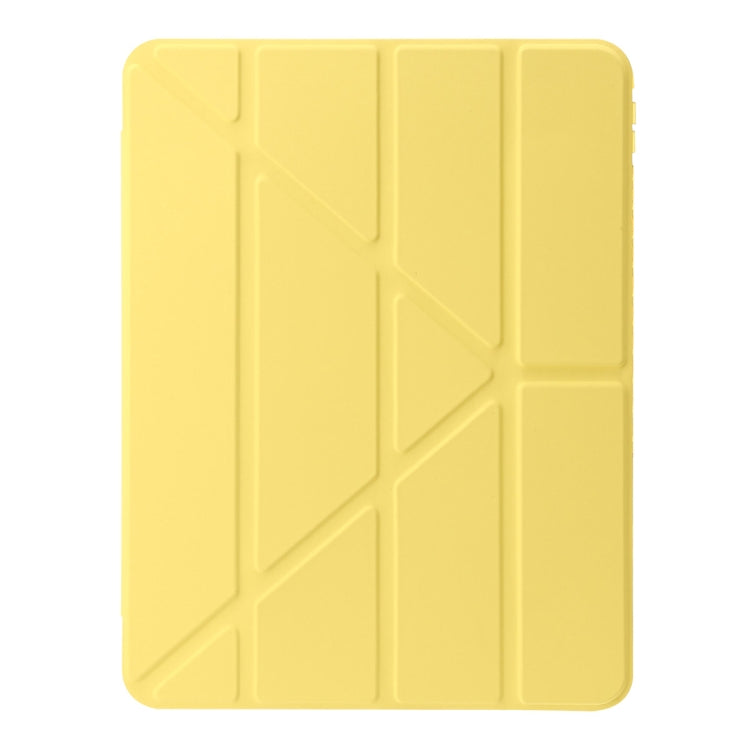 For iPad Air 11 2024 Clear Acrylic Deformation Leather Tablet Case(Yellow) - iPad Air 11 2024 Cases by buy2fix | Online Shopping UK | buy2fix