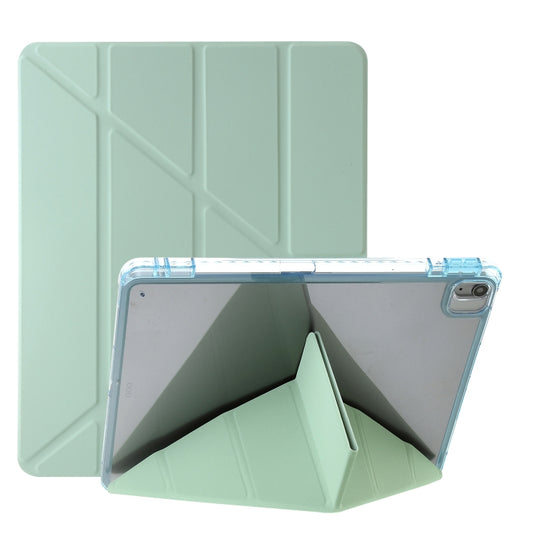 For iPad Air 11 2024 Clear Acrylic Deformation Leather Tablet Case(Green) - iPad Air 11 2024 Cases by buy2fix | Online Shopping UK | buy2fix