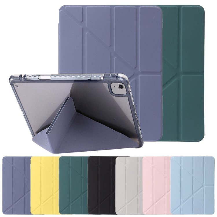 For iPad Pro 13 2024 Clear Acrylic Deformation Leather Tablet Case(Grey) - iPad Pro 13 2024 Cases by buy2fix | Online Shopping UK | buy2fix