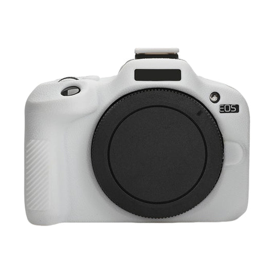 For Canon EOS R100 Litchi Texture Soft Silicone Protective Case(White) - Protective Case by buy2fix | Online Shopping UK | buy2fix