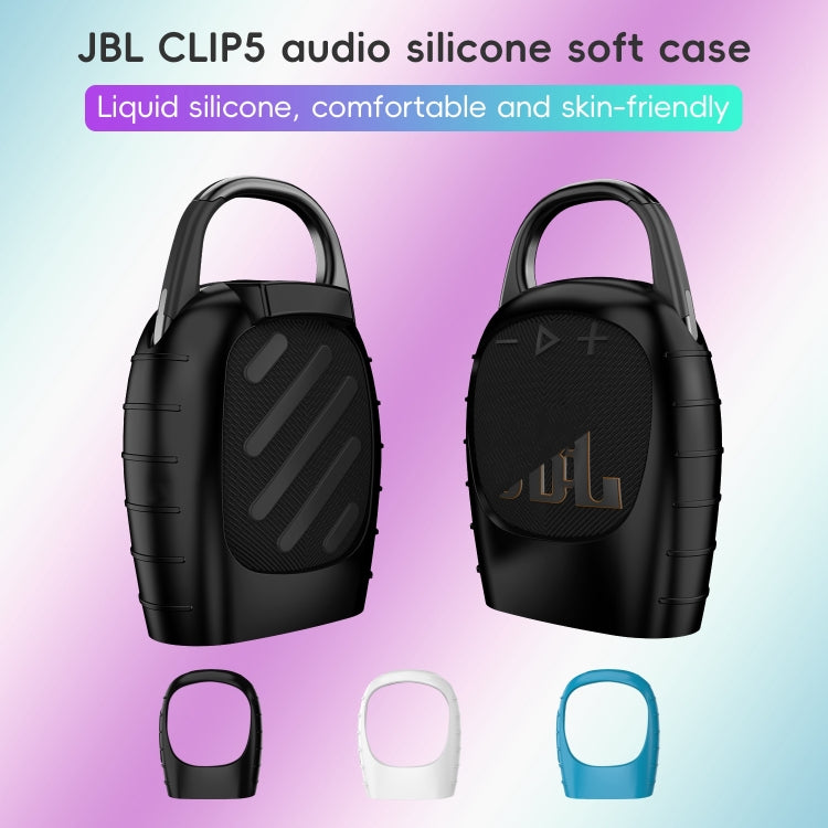 For JBL CLIP 5 Bluetooth Speaker Silicone Shockproof Protective Case(Blue) - Protective Case by buy2fix | Online Shopping UK | buy2fix