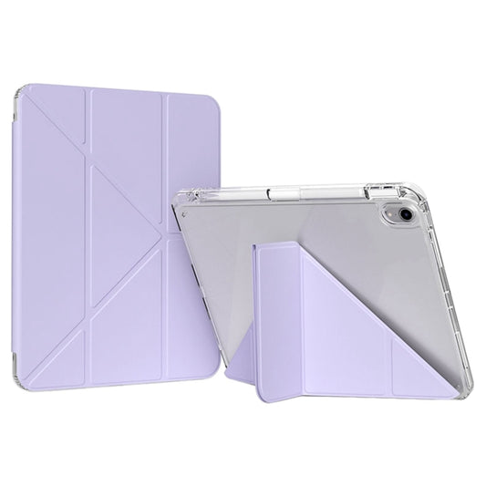 For iPad Air 13 2025 / 2024 / Pro 12.9 GEBEI Deformation Leather Tablet Case(Purple) - iPad Air 13 2025 / 2024 Cases by GEBEI | Online Shopping UK | buy2fix