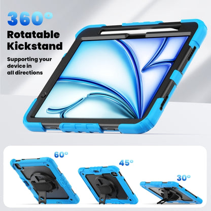 For iPad Air 11 2024 Silicone + PC Tablet Protective Case(Black+Light Blue) - iPad Air 11 2024 Cases by buy2fix | Online Shopping UK | buy2fix