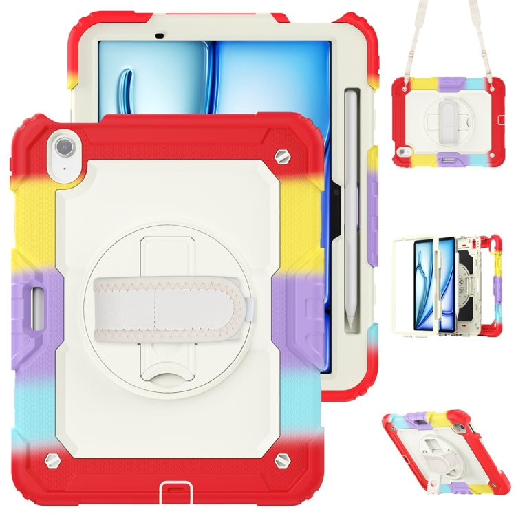 For iPad Air 11 2024 Silicone + PC Tablet Protective Case(Rainbow Red) - iPad Air 11 2024 Cases by buy2fix | Online Shopping UK | buy2fix