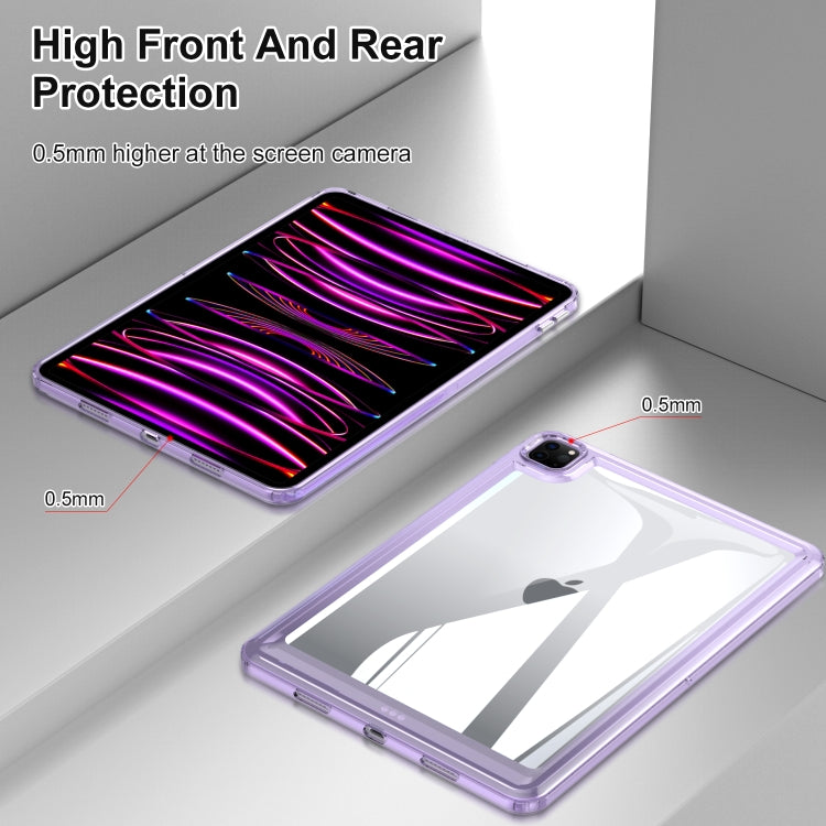 For iPad Air 11 2024 Transparent Acrylic Tablet Case(Light Purple) - iPad Air 11 2024 Cases by buy2fix | Online Shopping UK | buy2fix