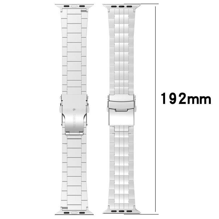 For Apple Watch Series 7 45mm Armor 5-bead Titanium Watch Band(Black) - Watch Bands by buy2fix | Online Shopping UK | buy2fix