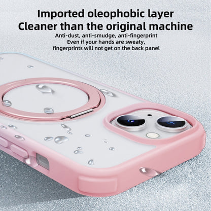 For iPhone 14 MagSafe Holder PC Hybrid TPU Phone Case(Pink Blue) - iPhone 14 Cases by buy2fix | Online Shopping UK | buy2fix