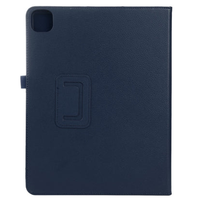 For iPad Air 11 2024 Litchi Texture Solid Color Leather Tablet Case(Dark Blue) - iPad Air 11 2024 Cases by buy2fix | Online Shopping UK | buy2fix