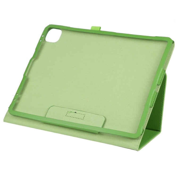 For iPad Pro 11 2024 Litchi Texture Solid Color Leather Tablet Case(Green) - iPad Pro 11 2024 Cases by buy2fix | Online Shopping UK | buy2fix