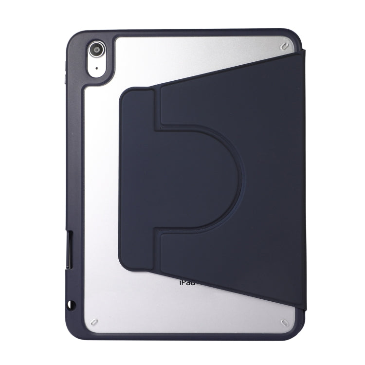 For iPad Pro 11 2024 2 in 1 Acrylic Split Rotating Leather Tablet Case(Dark Blue) - iPad Pro 11 2024 Cases by buy2fix | Online Shopping UK | buy2fix