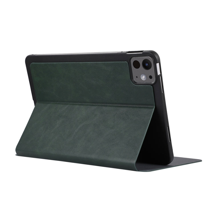 For iPad Pro 11 2024 TPU Flip Tablet Protective Leather Case(Green) - iPad Pro 11 2024 Cases by buy2fix | Online Shopping UK | buy2fix