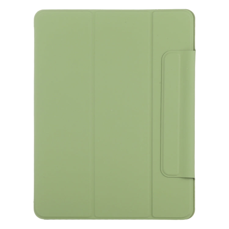 For iPad Pro 13 2024 Double-sided Clip Fixed Buckle Magnetic PU Leather Smart Tablet Case(Grass Green) - iPad Pro 13 2024 Cases by buy2fix | Online Shopping UK | buy2fix