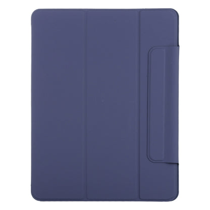 For iPad Pro 11 2024 Double-sided Clip Fixed Buckle Magnetic PU Leather Smart Tablet Case(Dark Blue) - iPad Pro 11 2024 Cases by buy2fix | Online Shopping UK | buy2fix