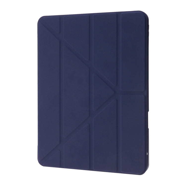 For iPad Air 11 2025 / 2024 Deformation Transparent Acrylic Leather Tablet Case(Dark Blue) - iPad Air 11 2025 / 2024 Cases by buy2fix | Online Shopping UK | buy2fix