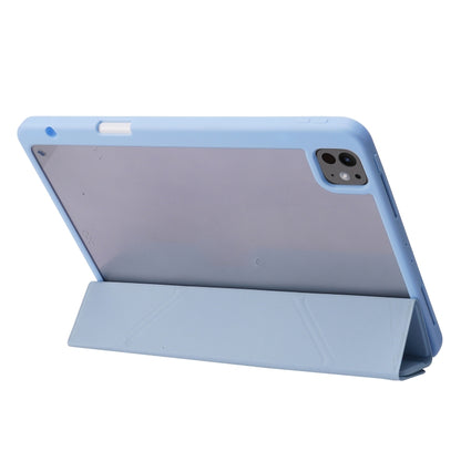 For iPad Air 11 2024 Deformation Transparent Acrylic Leather Tablet Case(Light Blue) - iPad Air 11 2024 Cases by buy2fix | Online Shopping UK | buy2fix