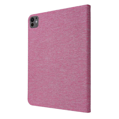 For iPad Air 11 2024 Fabric Leather Tablet Case(Rose Red) - iPad Air 11 2024 Cases by buy2fix | Online Shopping UK | buy2fix